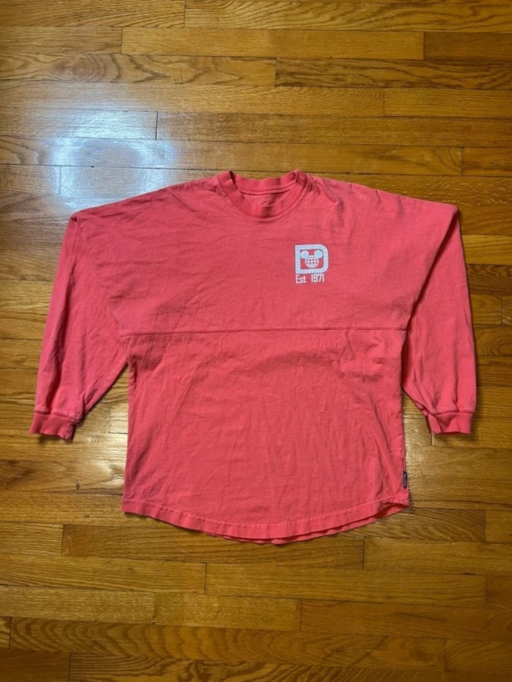 Kids Long Sleeve Graphic Tee in Coral - Est. 1971